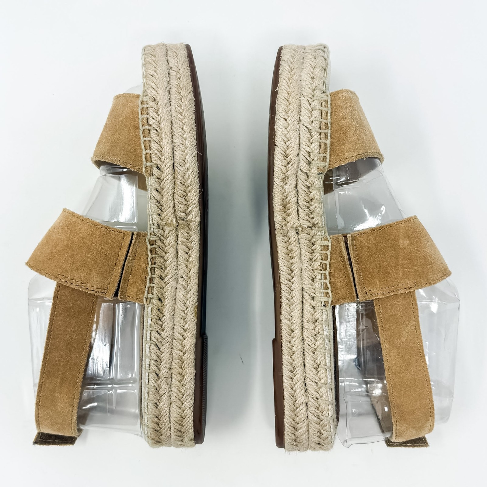 Splendid Aubrey Suede Espadrille Sandals Women’s 7 Tan Slingback 1.5″ Platform