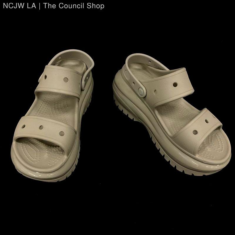 Crocs Classic Mega Crush Grey Platform Sandal Comfort Unisex Adults Size M9 W11