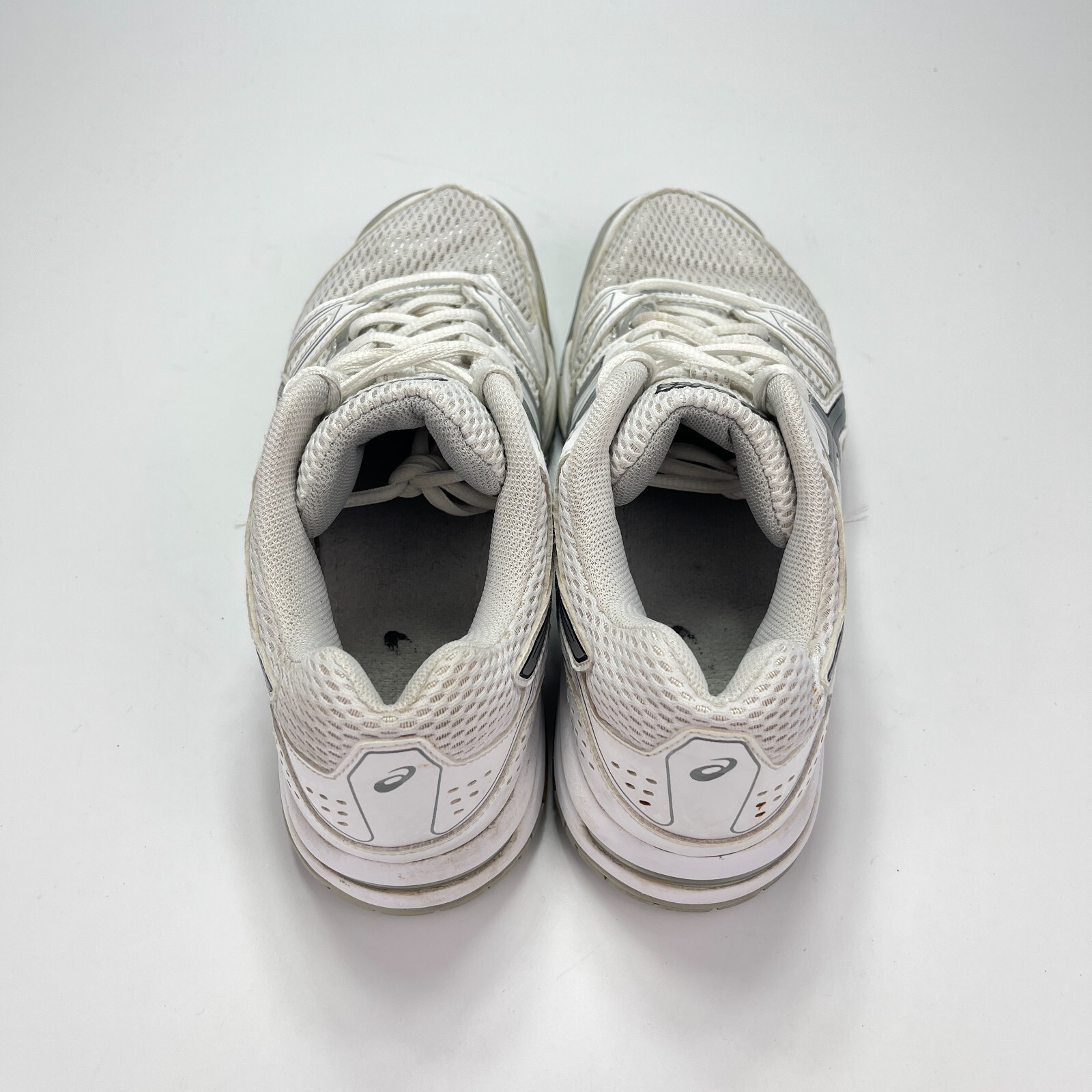 Asics Gel Rocket 7 White Silver Athletic Volleyball Tennis Shoes Women Size 8.5