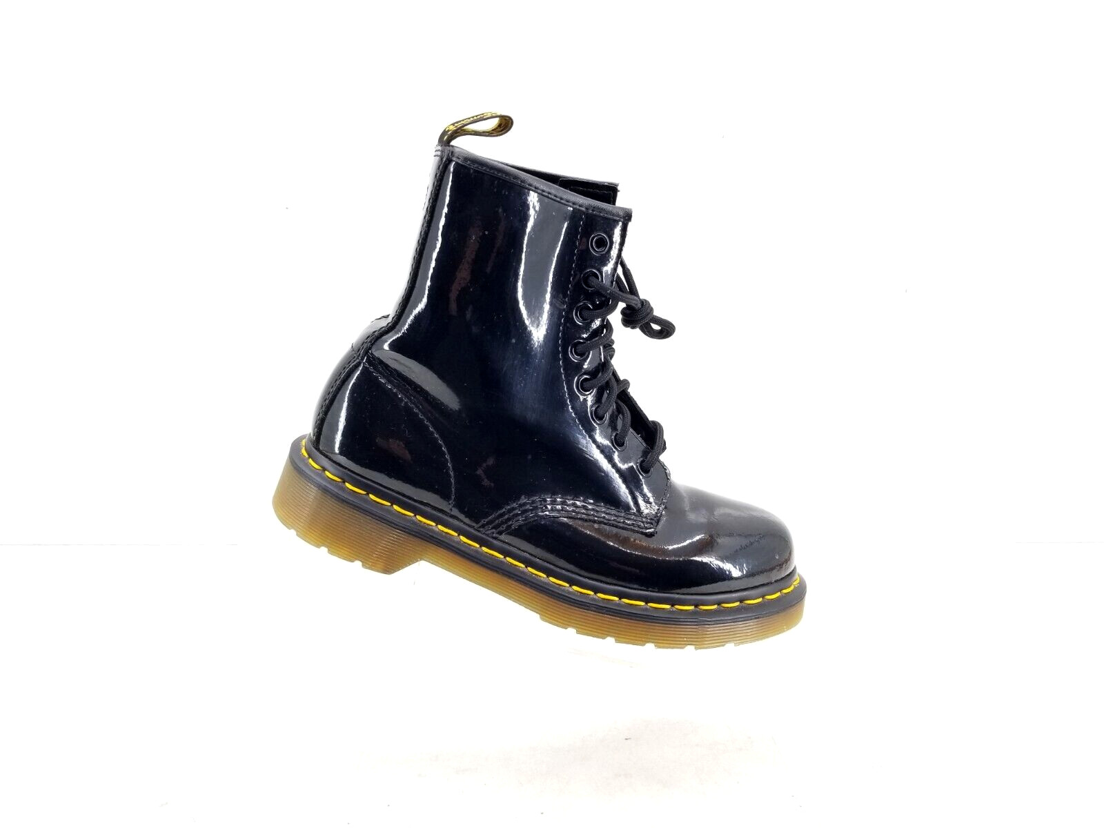 Dr. Doc Martens Womens Size 7 Black Patent Leather Combat Boots 1460W