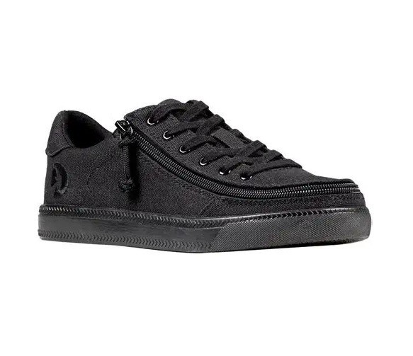 NEW Billy Footwear Women Sneaker Low Top Zip Up Black Adaptive Sz 6.5 M RY2523