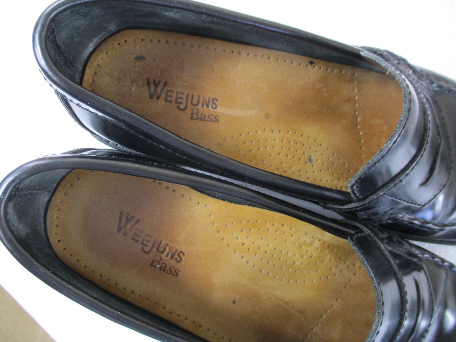 GH Bass Weejuns 7W Katherine II Penny Loafers Black Leather Shoes made Brazil