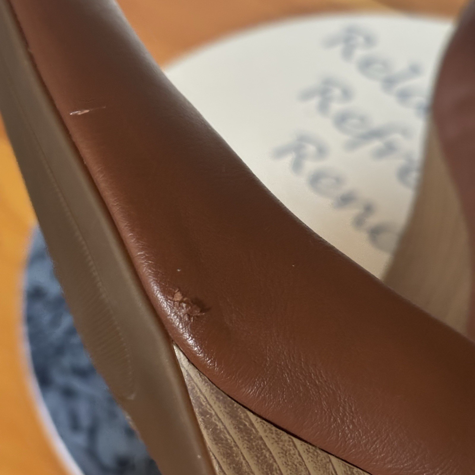Jessica Simpson Sampson Wedge Pumps Brown Faux Leather Women’s Size 10 Round Toe