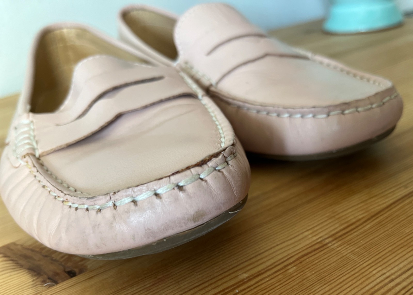 Talbots Leather Blush Pink Driver Loafers 8.5M – Women’s