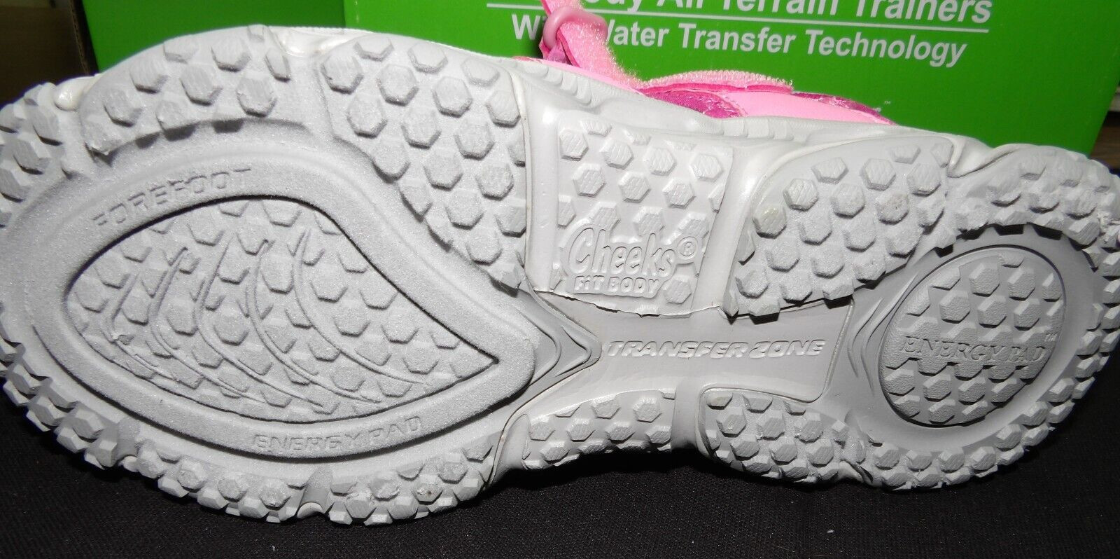 Cheeks Tony Little NEW Size 6M All Terrain Trainer Shoe Pink Lightweight Slide