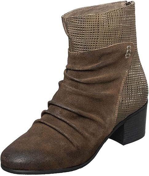 Antelope Carter Size EU 37 M (US 6-6.5) Women’s Suede Heeled Ankle Booties Khaki