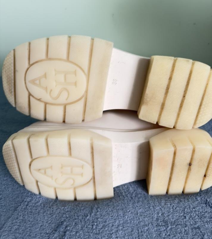 women ash boots ivory leather 38