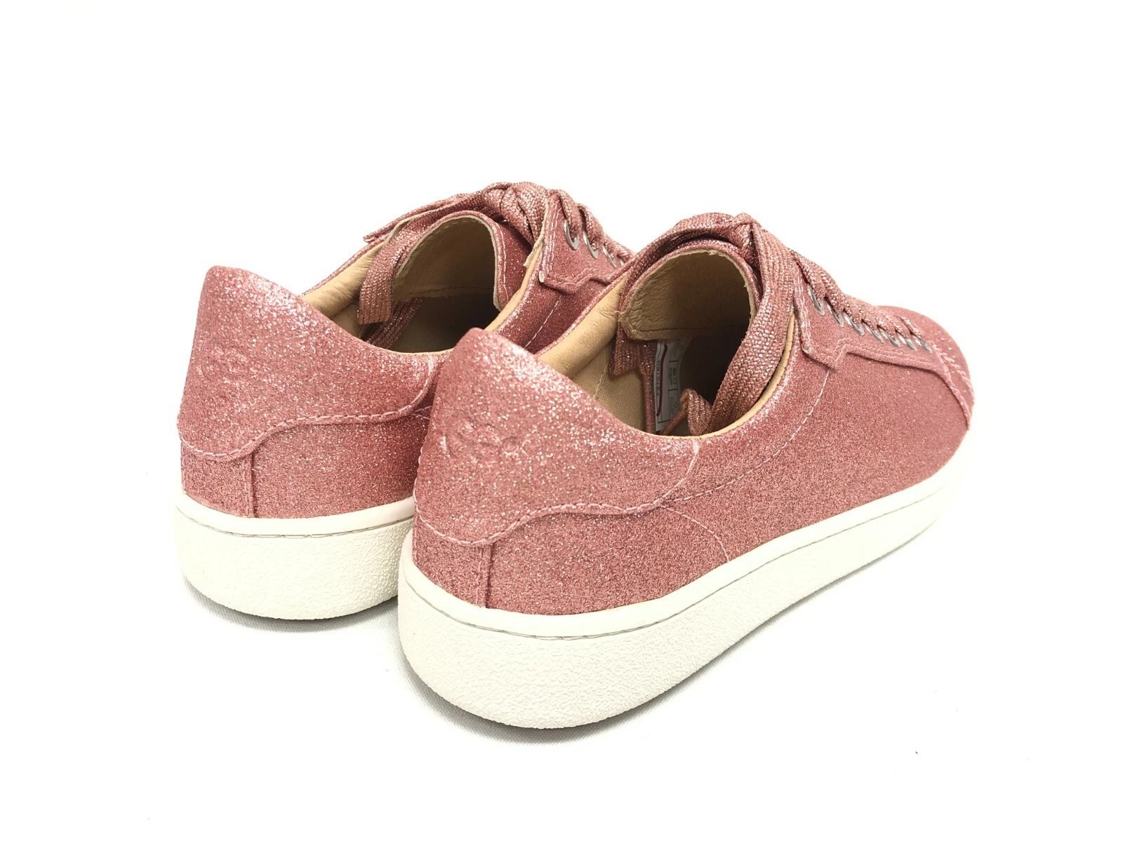 Ugg Australia Milo Glitter Pink Lace Up Sneakers Tennis Shoes 1100213 Size 8