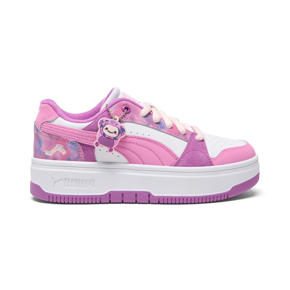 PUMA Rebound Femme Low Woxie Lace Up Womens Pink, Purple, White Sneakers Casual