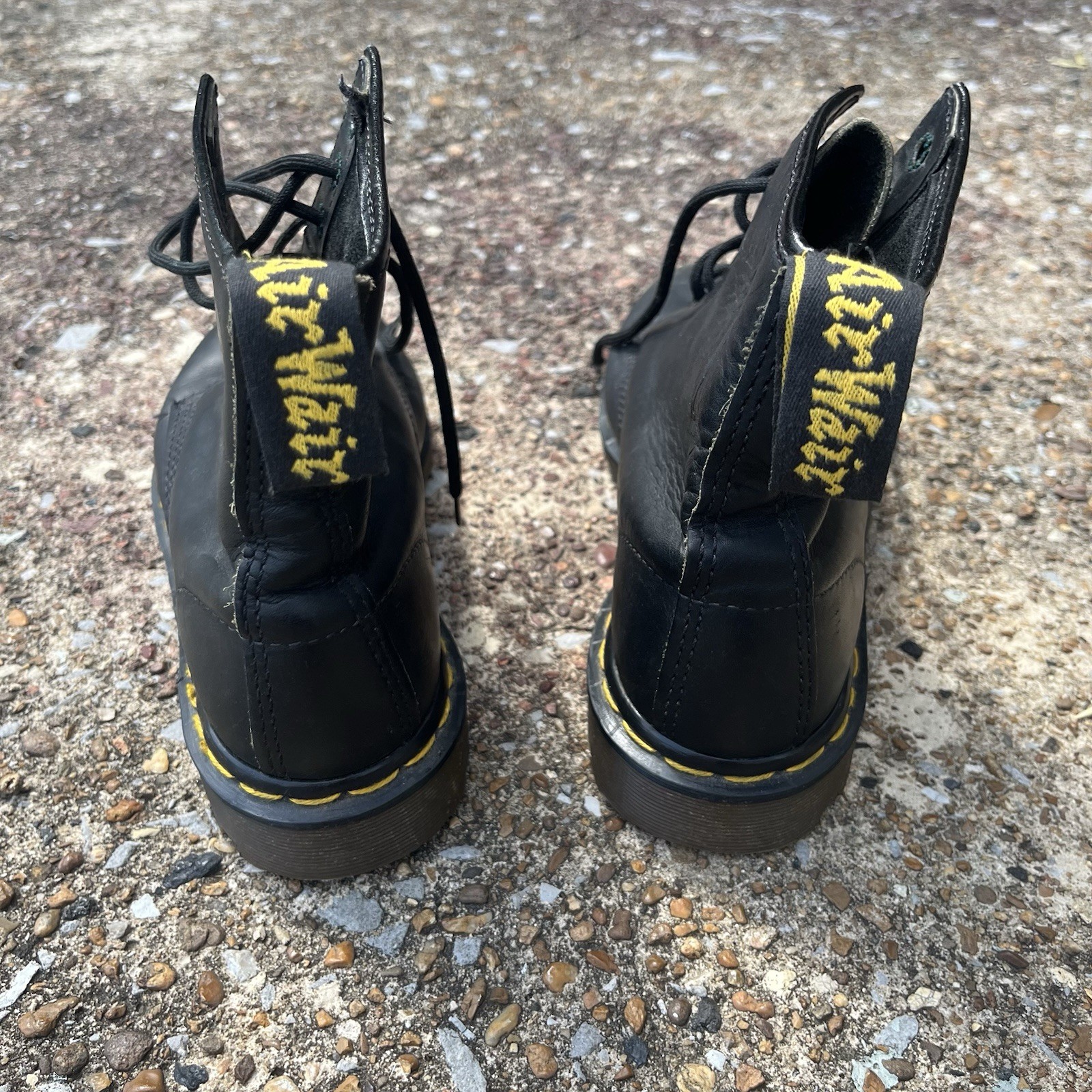 Vintage Dr. Martens 1460 Made England 80s Black Leather 8-Eye Boots UK 6 AirWair