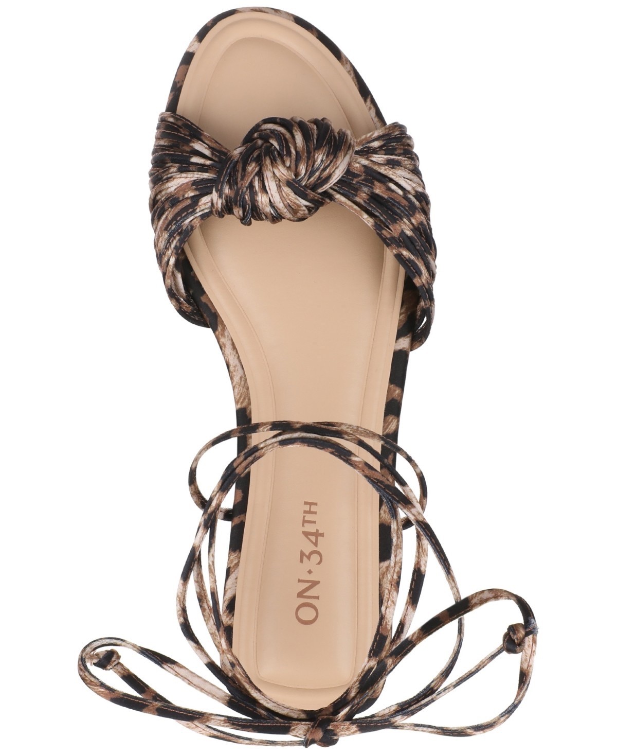 On 34th Women’s Jenniee Knot Flat Sandals, Exclusively at Macy’s – Leopard
