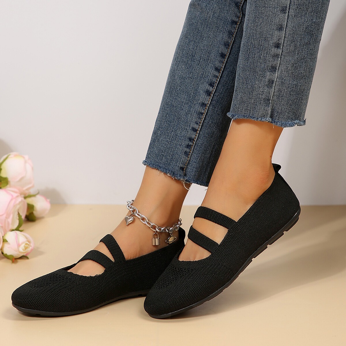 Womens Flats Shoes Casual Ladies Slip on Round Toe Walking Dress Shoes