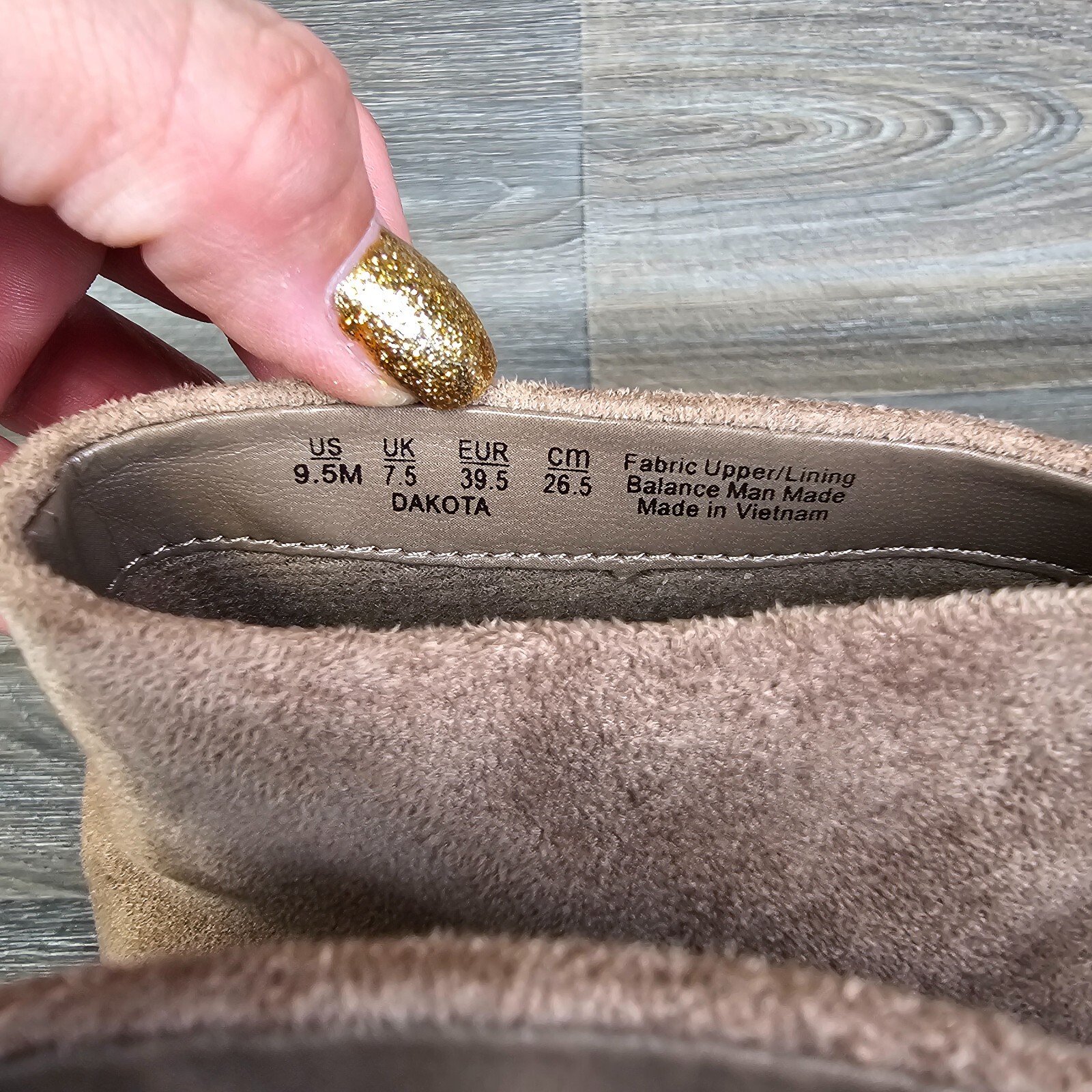 Dr Scholls Dakota Suede Leather Wedge Boots Shoes Women’s 9.5 Brown Taupe Tassel