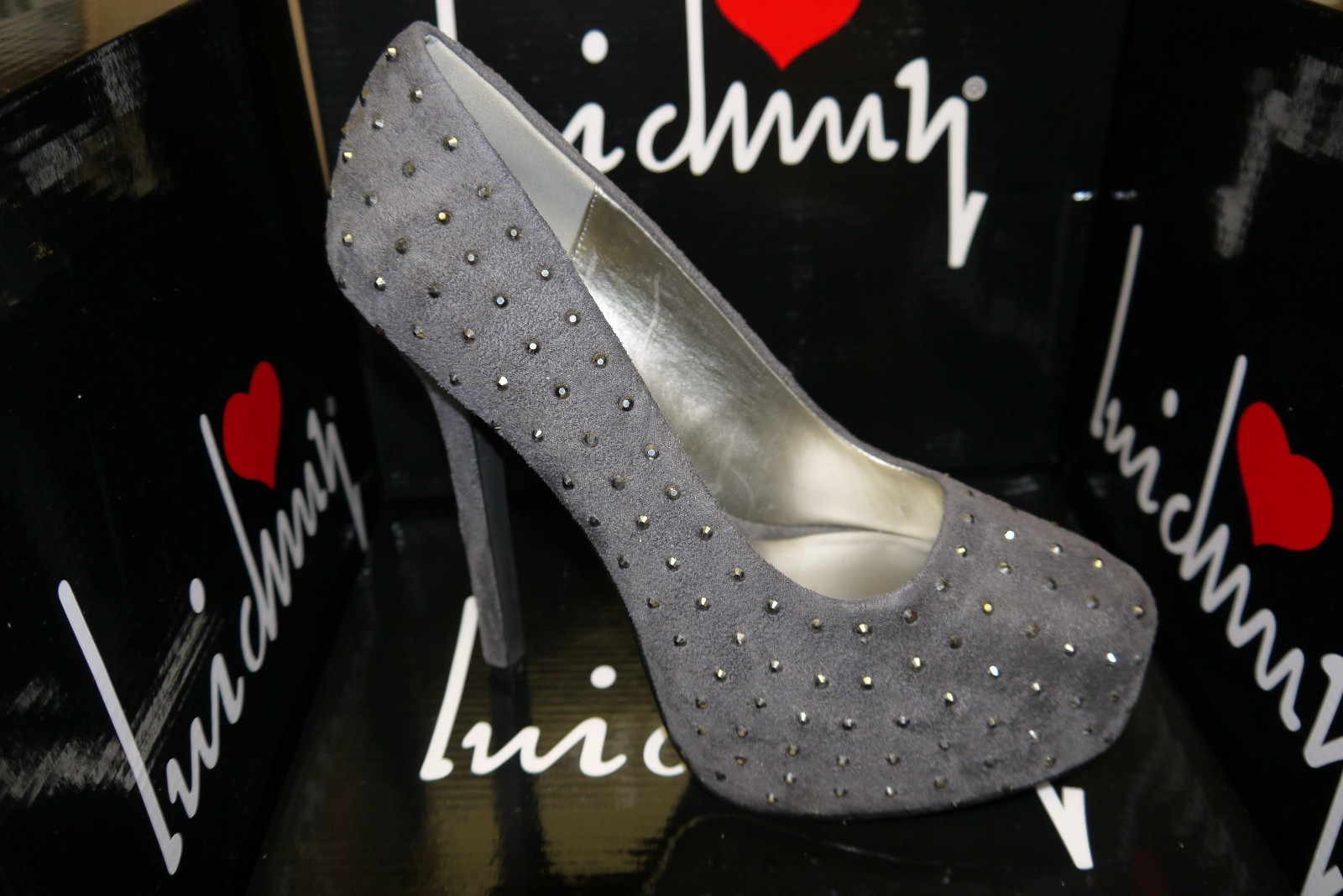 Luichiny Vio let Gray High Heels Brand New Size 6 7 7.5 8 8.5 9 10