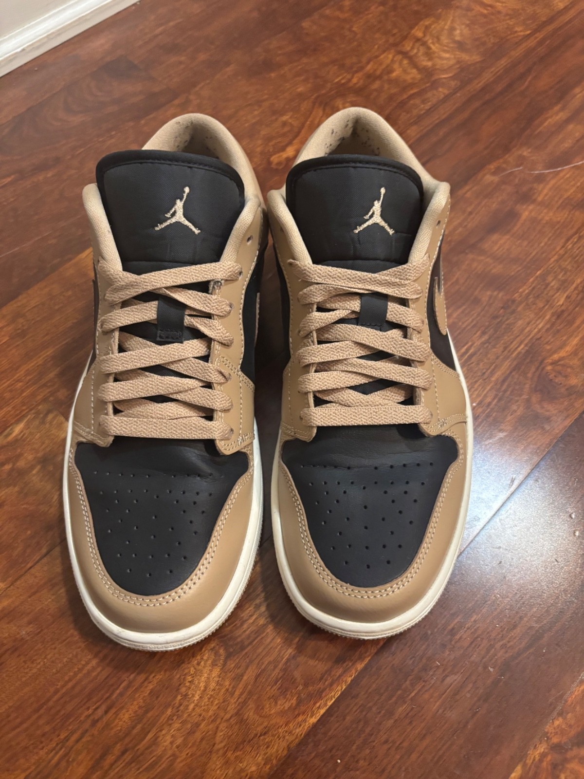 Gently used Womens Air Jordan 1 Low Desert/Black-Sail size 10 DC0774 201