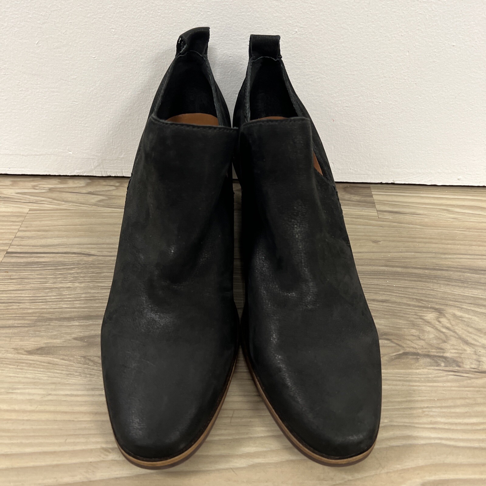 Lucky Brand Victorey Bootie Ankle Boot Leather Black Women’s Size 10 NWOB
