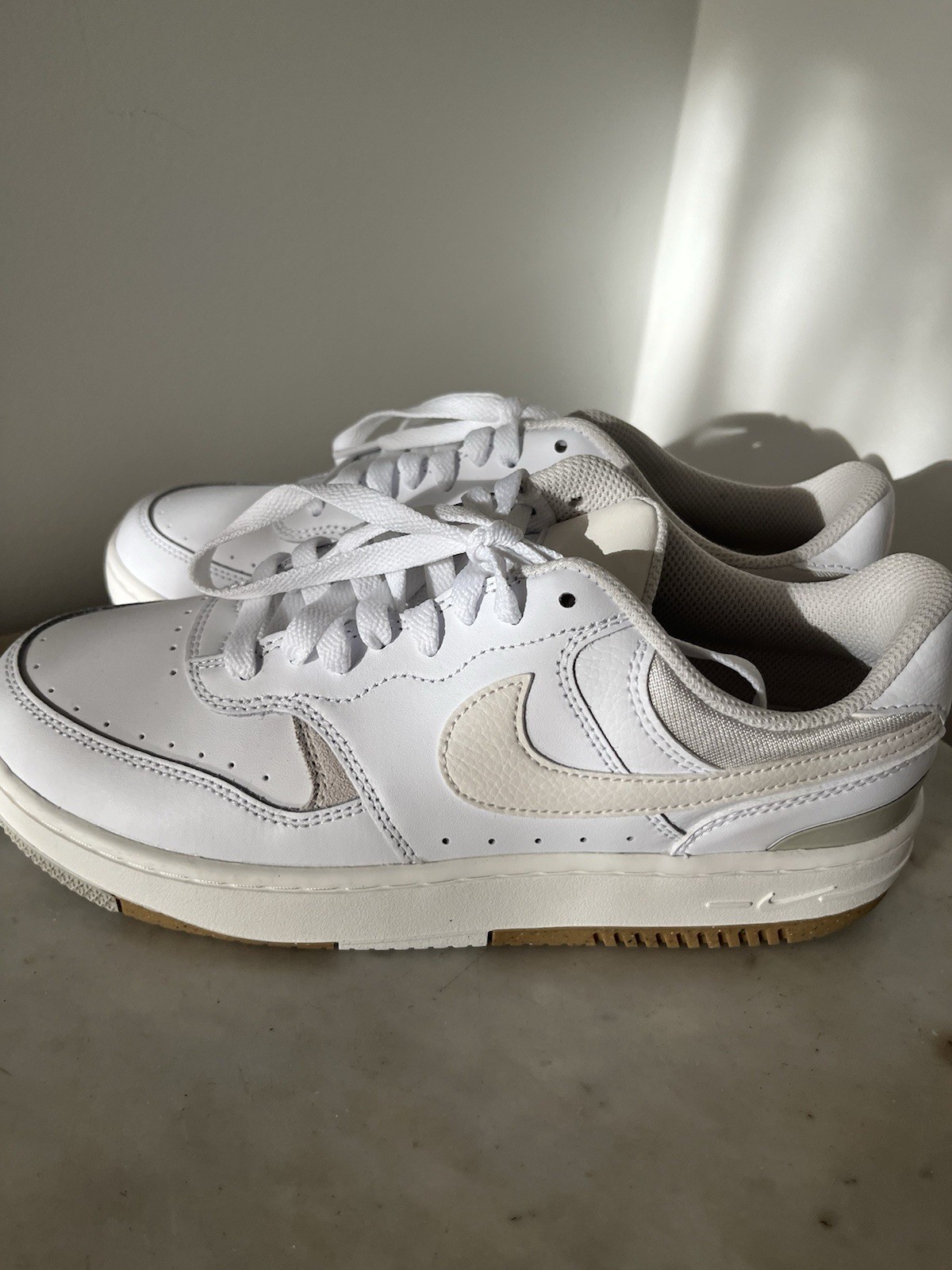Nike Gamma Force Women’s White Sail Gum Low Top Sneakers Size [Size] EUC