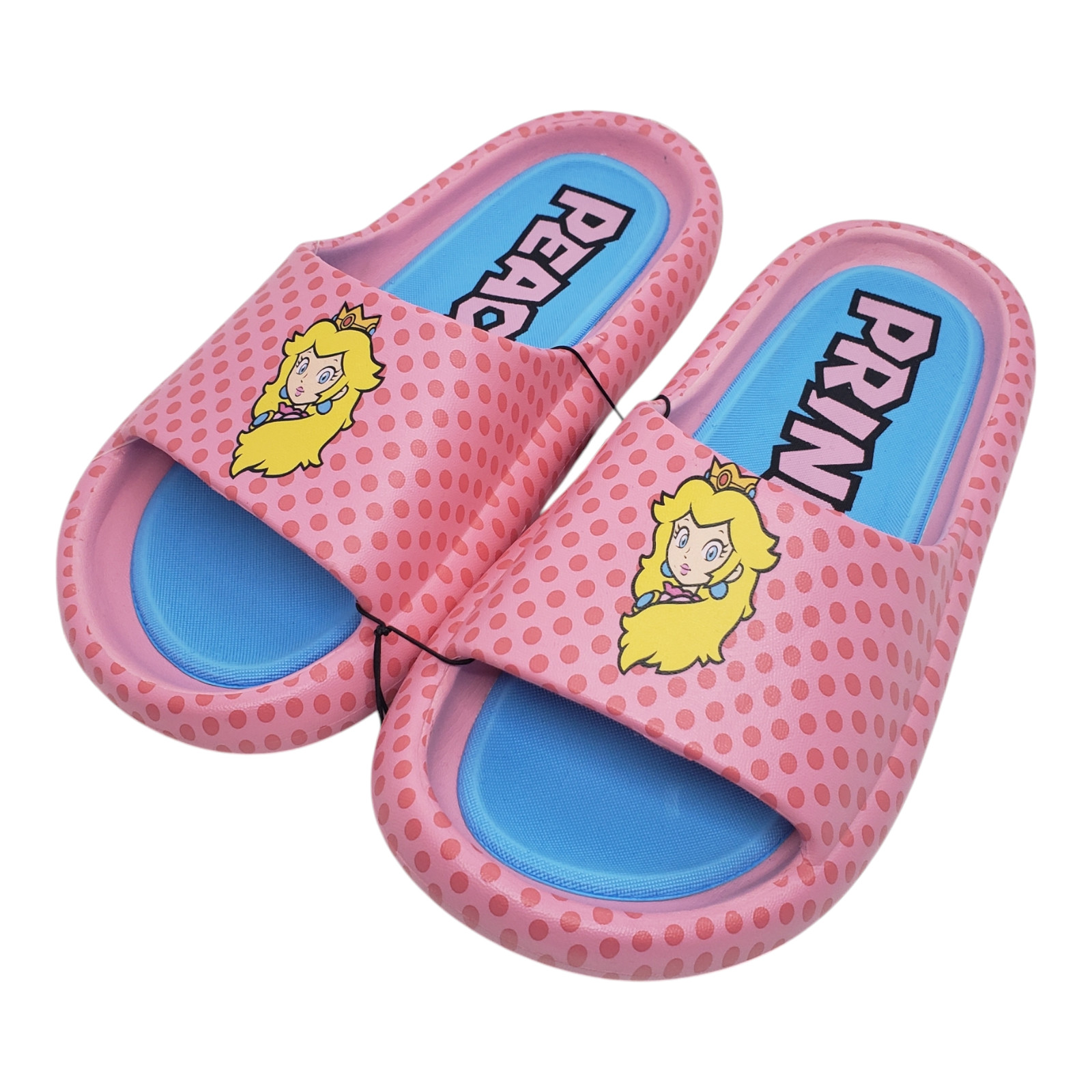 Princess Peach Puffy Slides Sandals Women’s Super Mario Bros Nintendo Pink