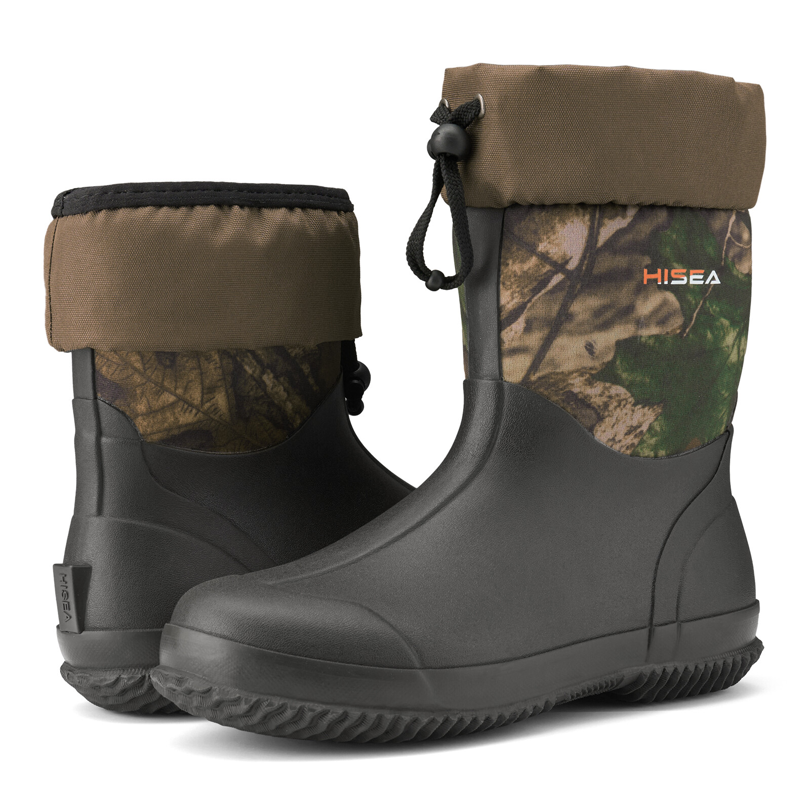 HISEA Women Garden Boots Ankle Neoprene Rubber Muck Mud Chore Working Rain Boots