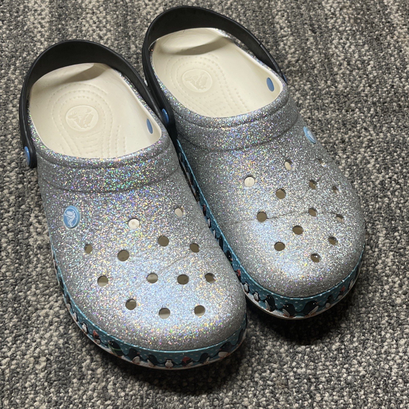 Crocs Classic Clogs Slip-On Sandal Unisex Shoes Size 9M 11W Winter Glitter