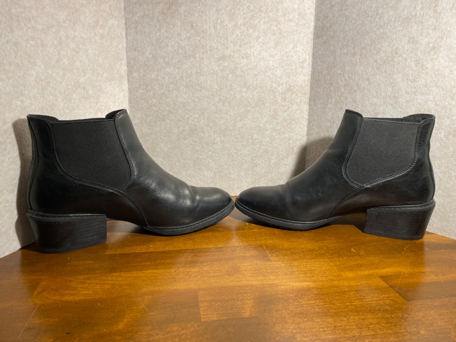 Timberland Ankle Boots Women 7.5 Stretch Elastic Black Good Condition!