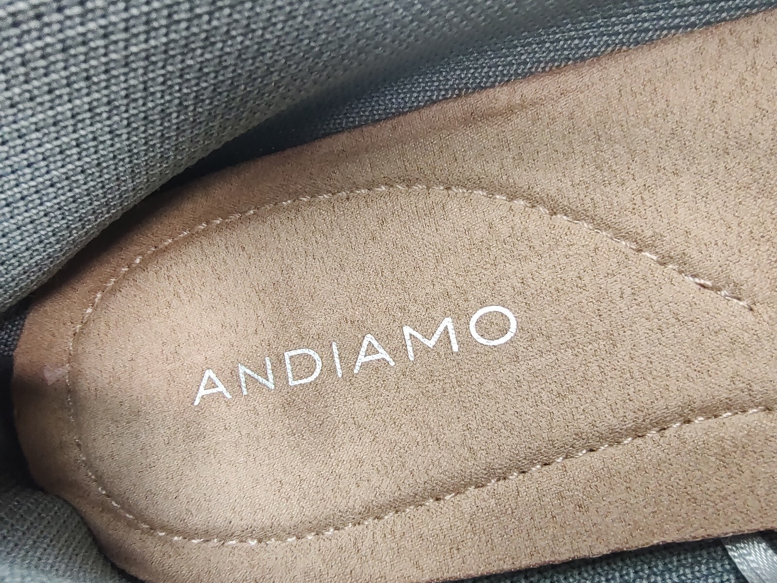 Andiamo Casper Knit Flats, Woven Slip-on Comfort Loafers Light Grey Casual Shoes