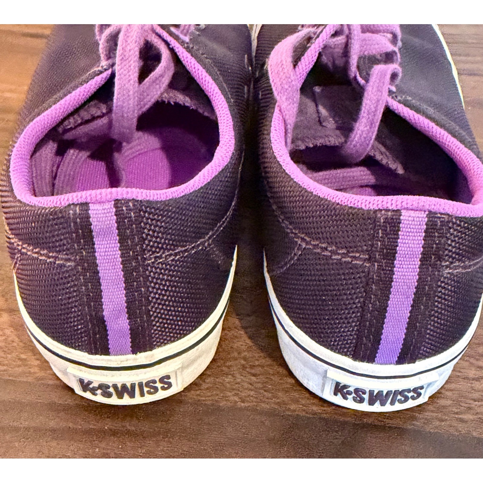 K-Swiss Womens 6 Low Top Canvas Sneaker Purple Plum Skater Streetwear YK Classic