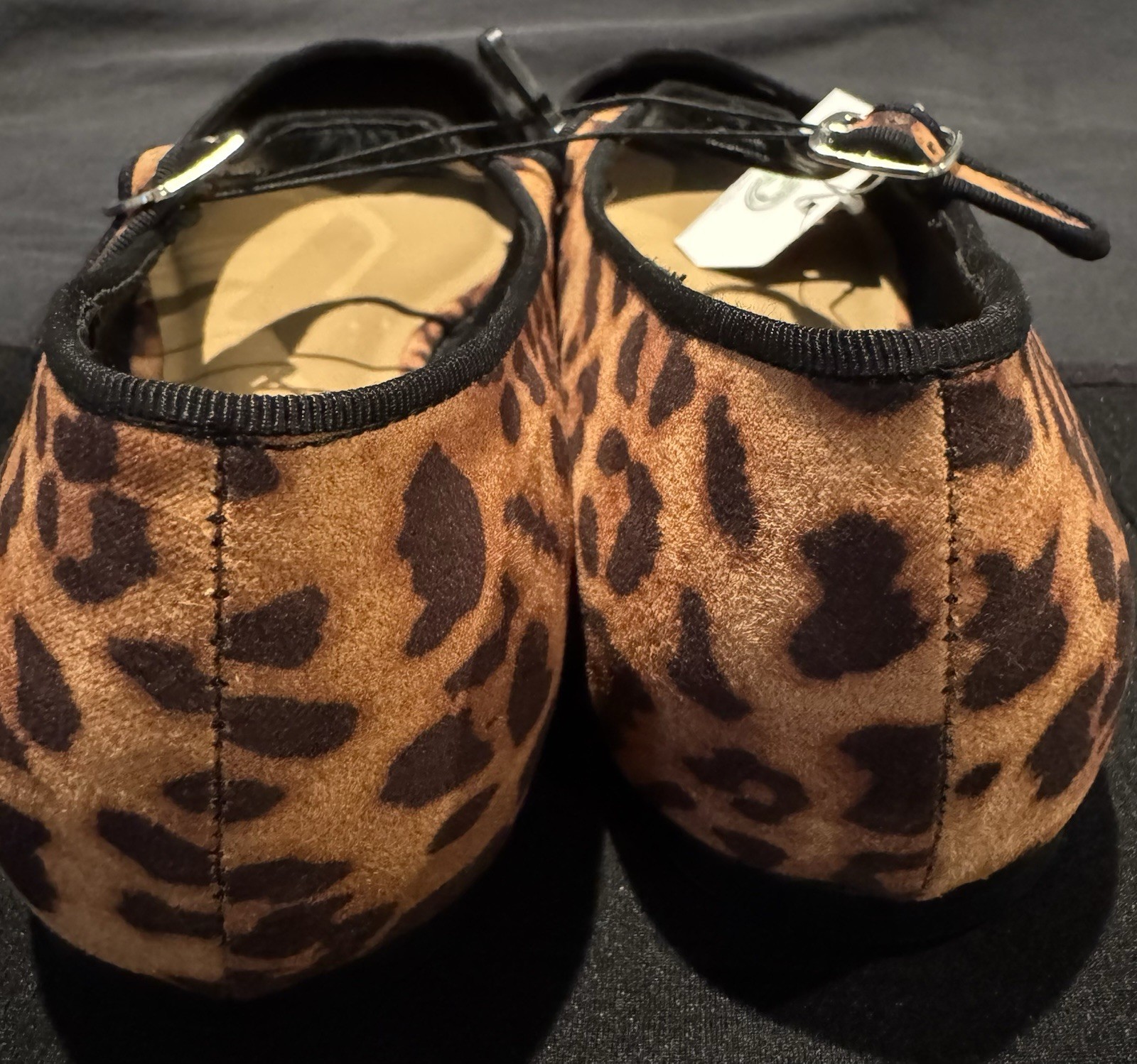 New Time and Tru Women’s Mary Jane Leopard Print Faux Leather Flats Size 10