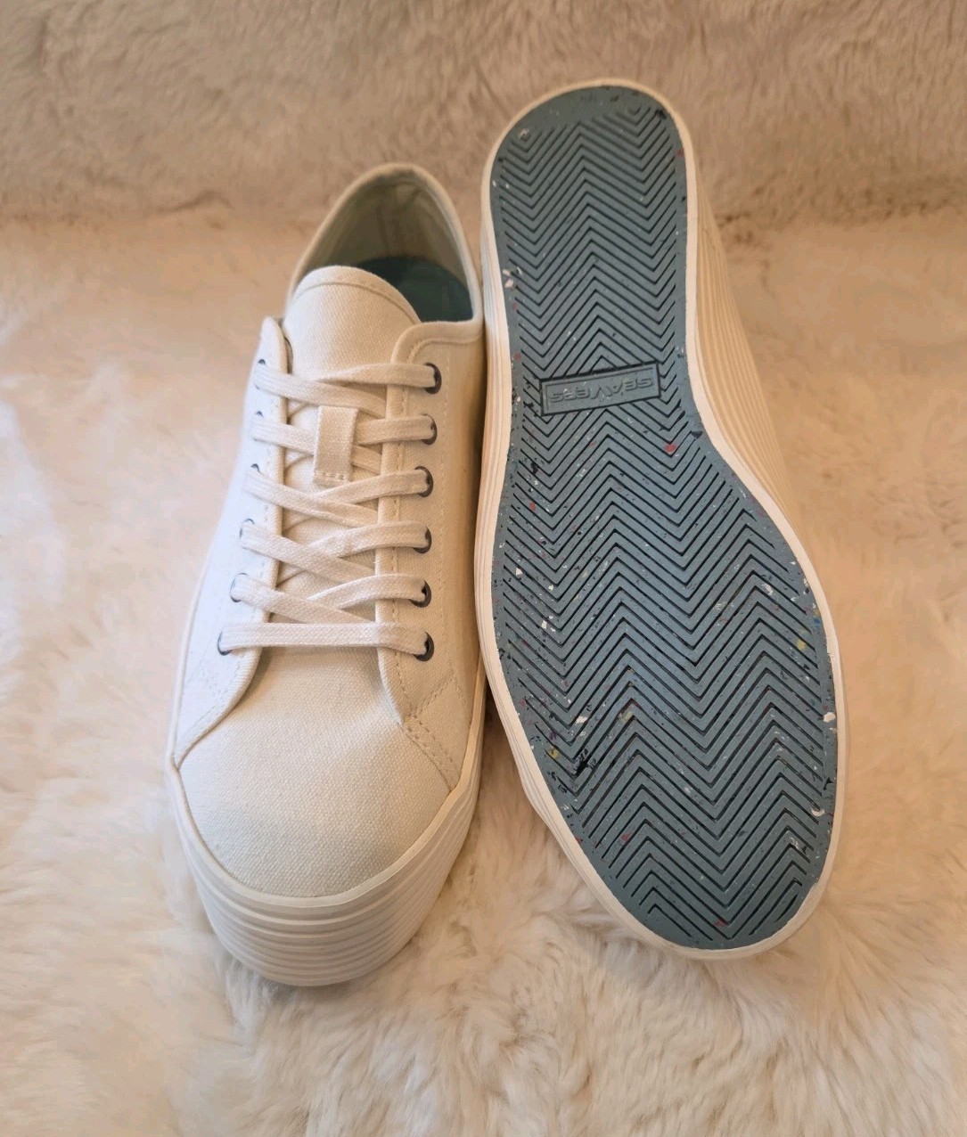 NWT SeaVees Monterey Sneaker Platform in Bleach Size 9.5