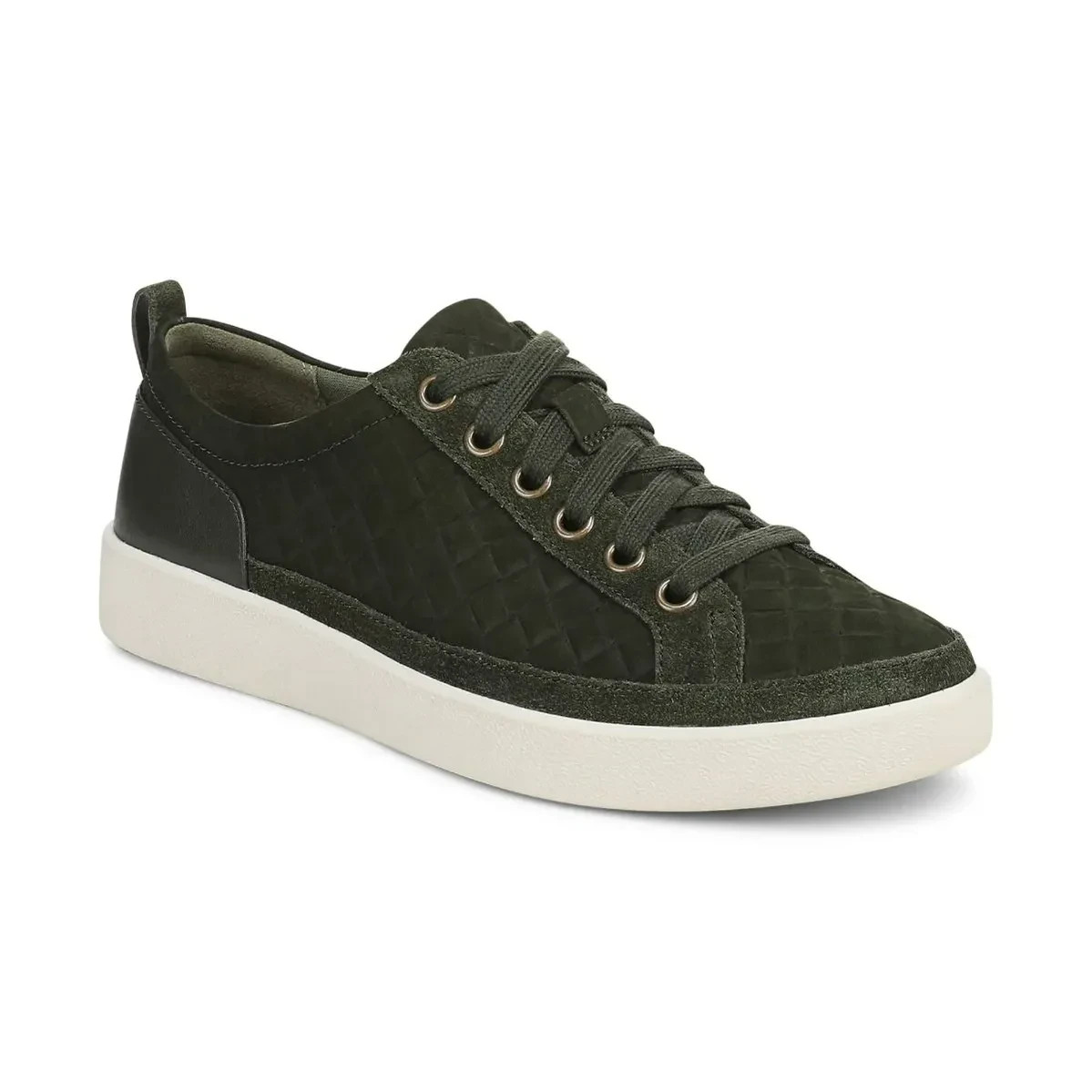 Vionic Winny Sneaker, Olive Moss Leather – US Stock, No Import Fees