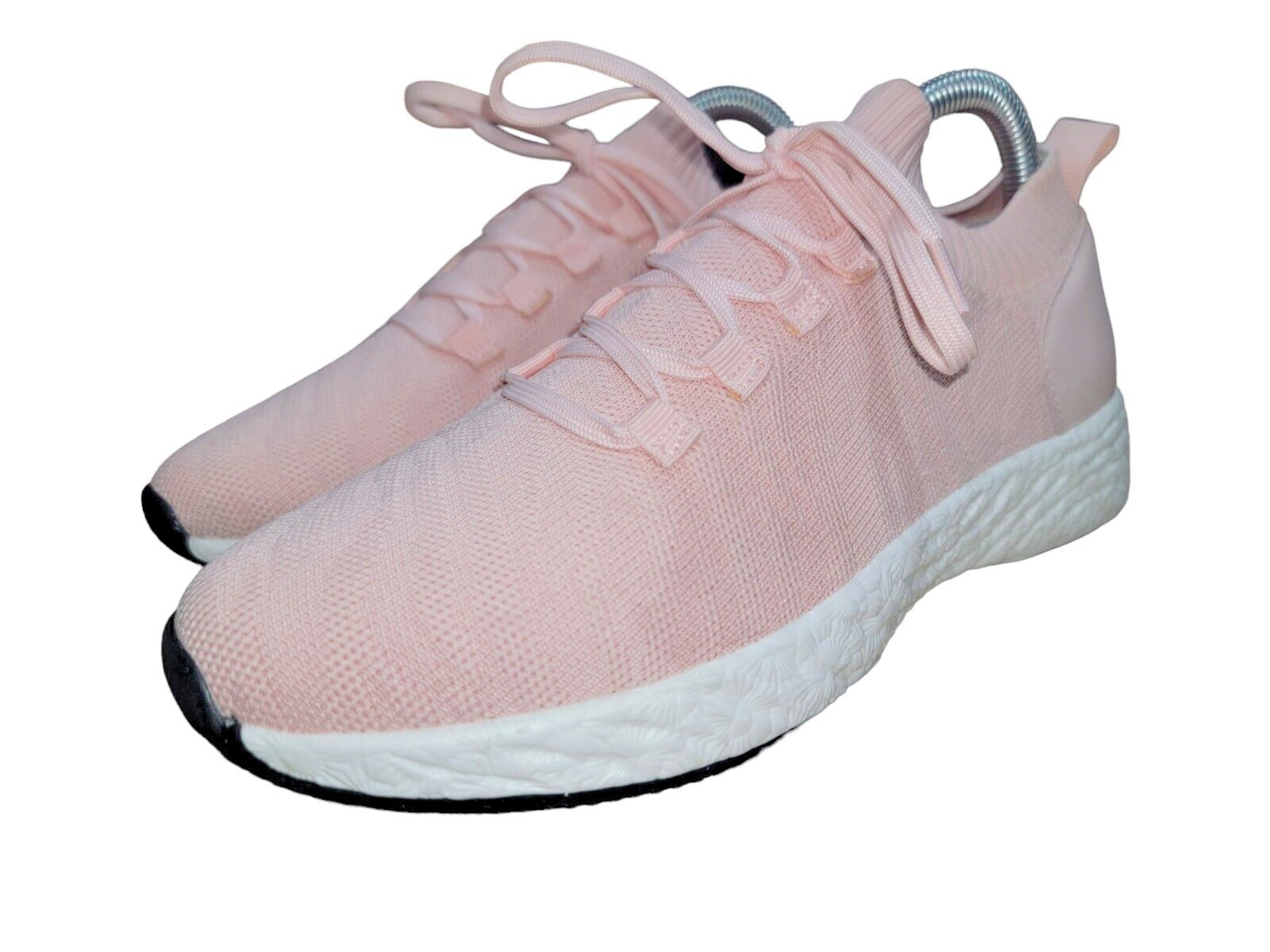 Antonio Melani Lia Ann Salmon Pink Knit Sneakers Comfort Walking Run Shoes 8.5M