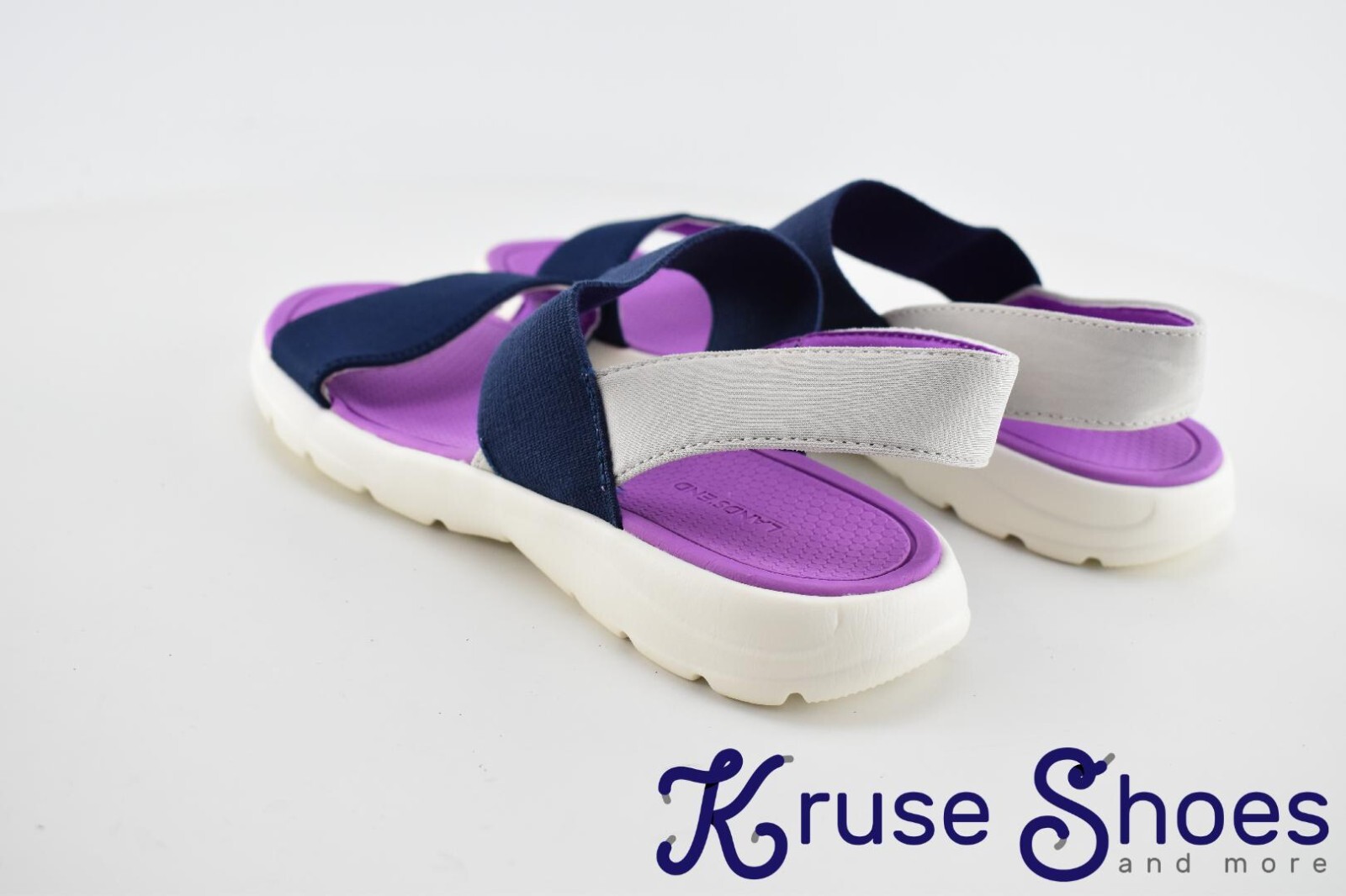 Lands’ End Women’s Lightweight Comfort Sandal «Purple/Deep Sea» Size 9B