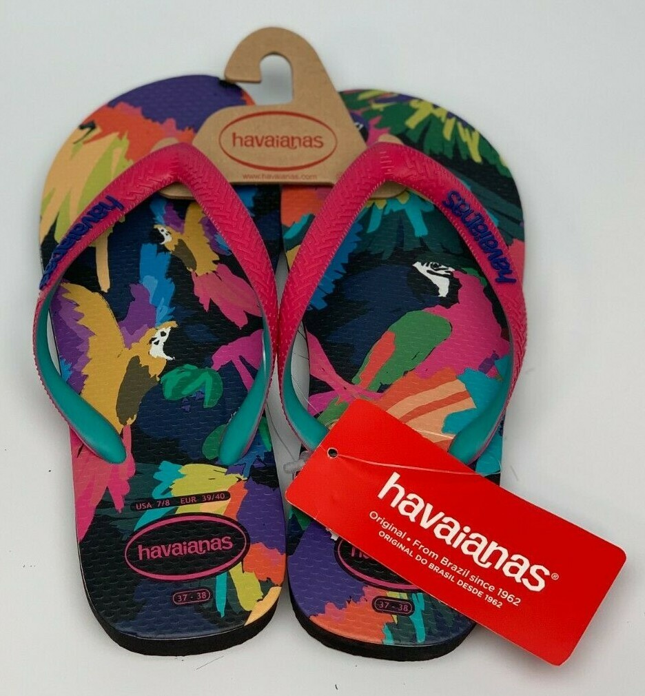 Havaianas Women’s Thong Flip-Flop Multicolor Sandal 4137258 Size: 6-12 NEW