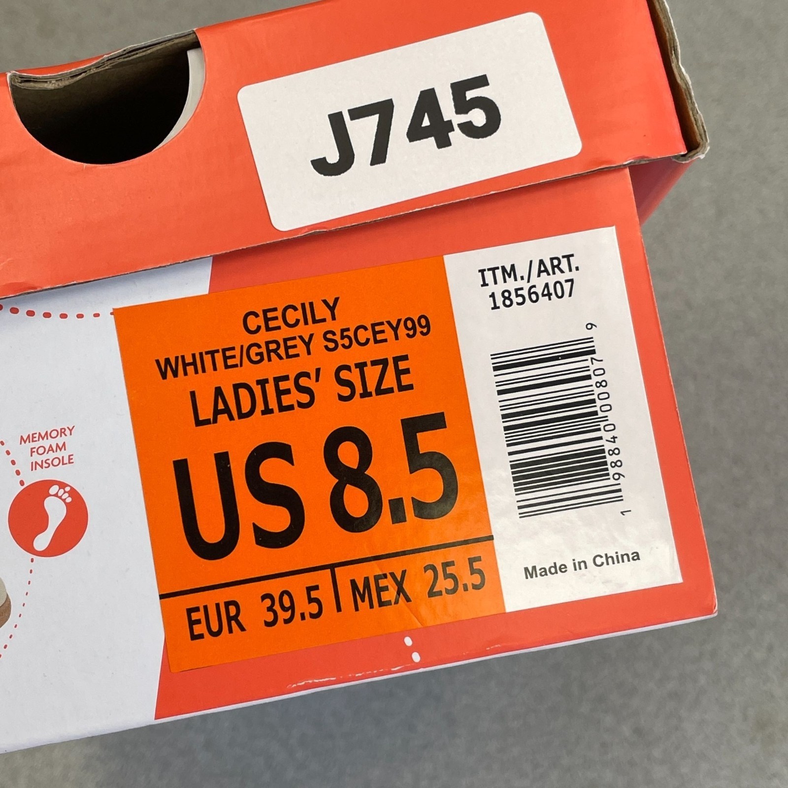NEW J Sport Cecily Women’s US 8.5 Sneakers White & Grey