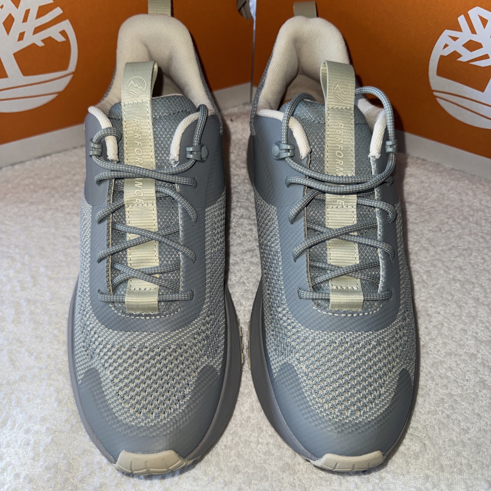W Timberland Motion Access Low Lace Up Sneakers Light Blue Knit Size 8.5