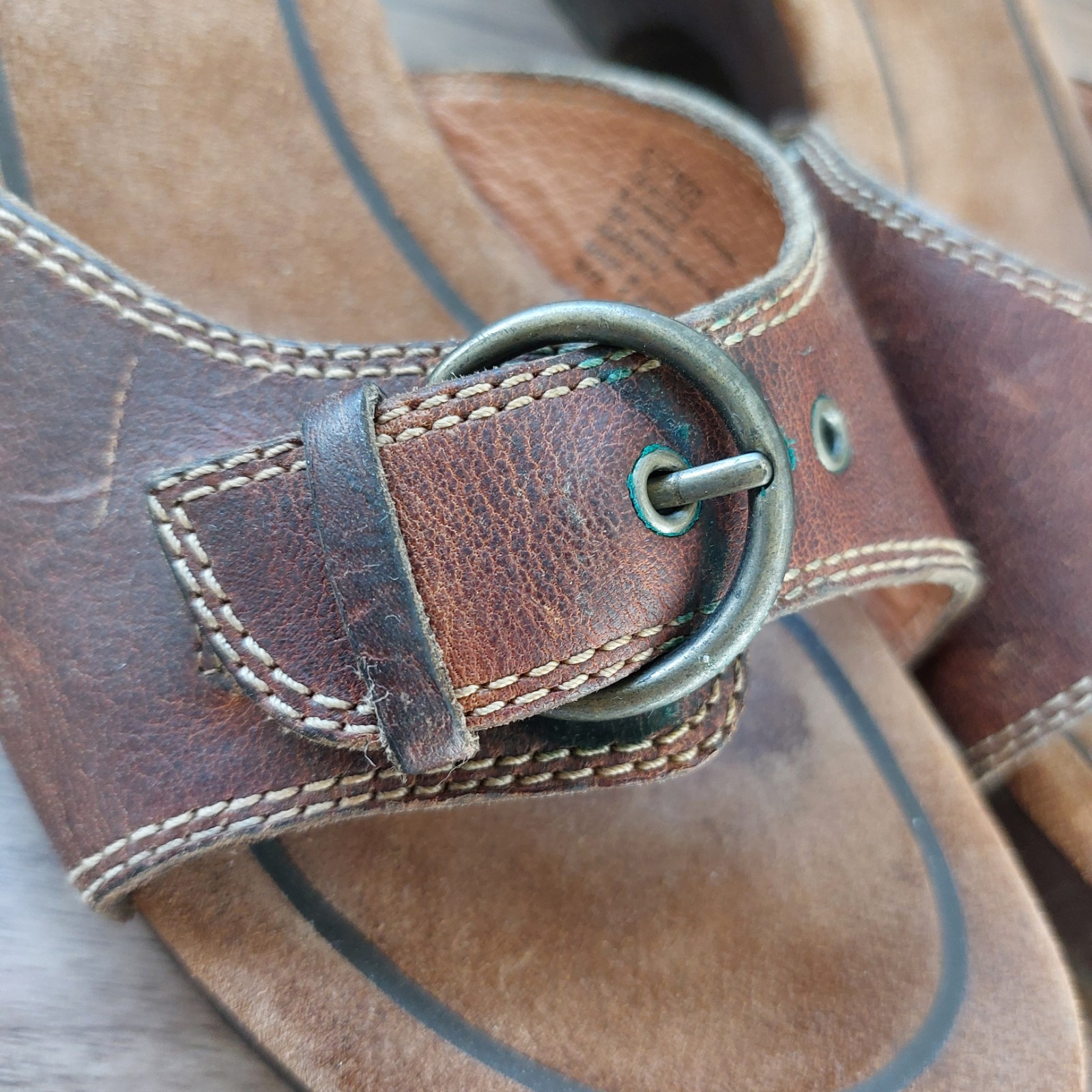 Colorado 10 Slides Sandals Tan Heels Leather Slip On Casual Party Travel
