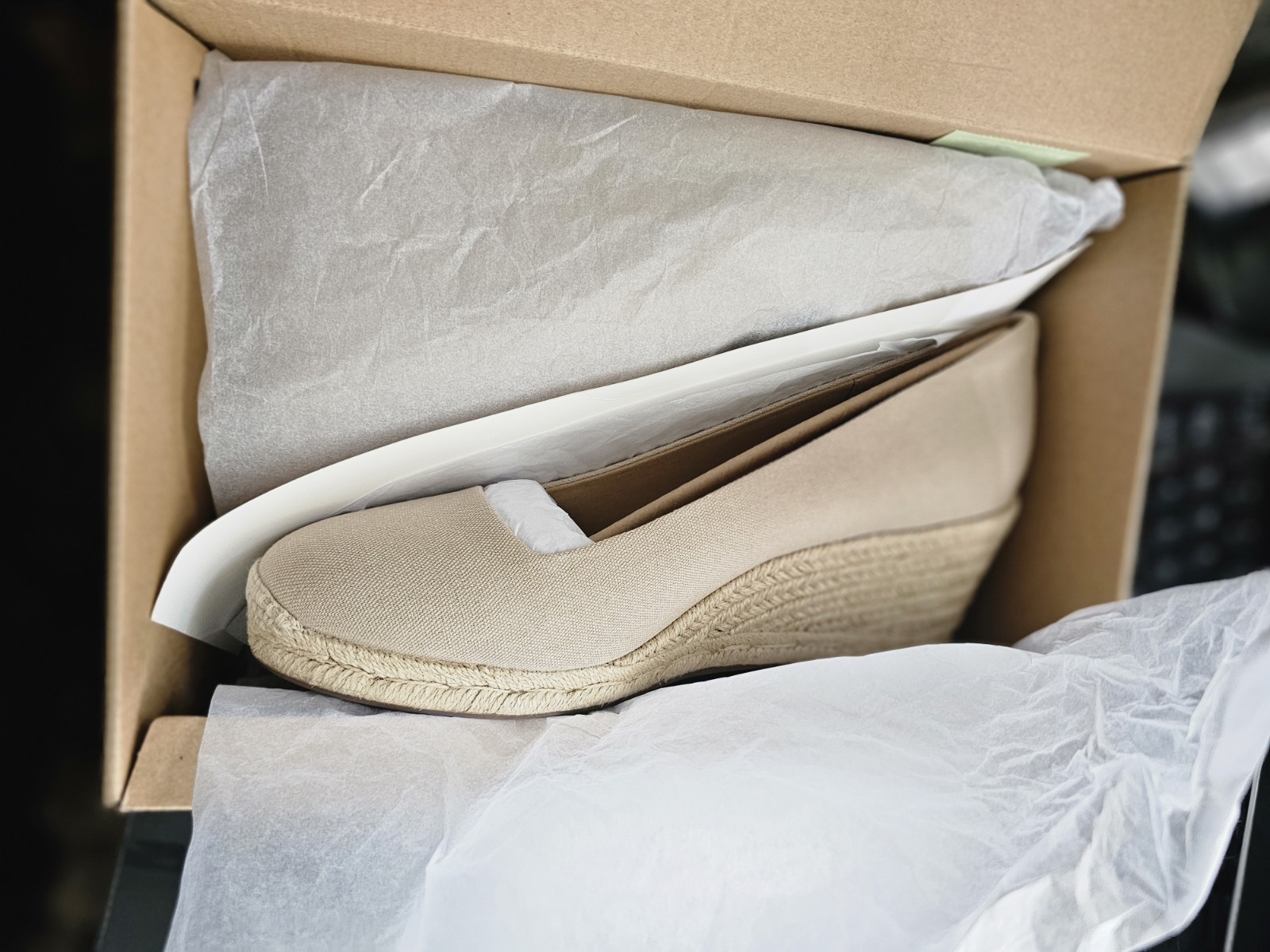 J. Crew Canvas Espadrille Wedges Women’s 12 Tan Shoes Boho Preppy 3.75” Heel