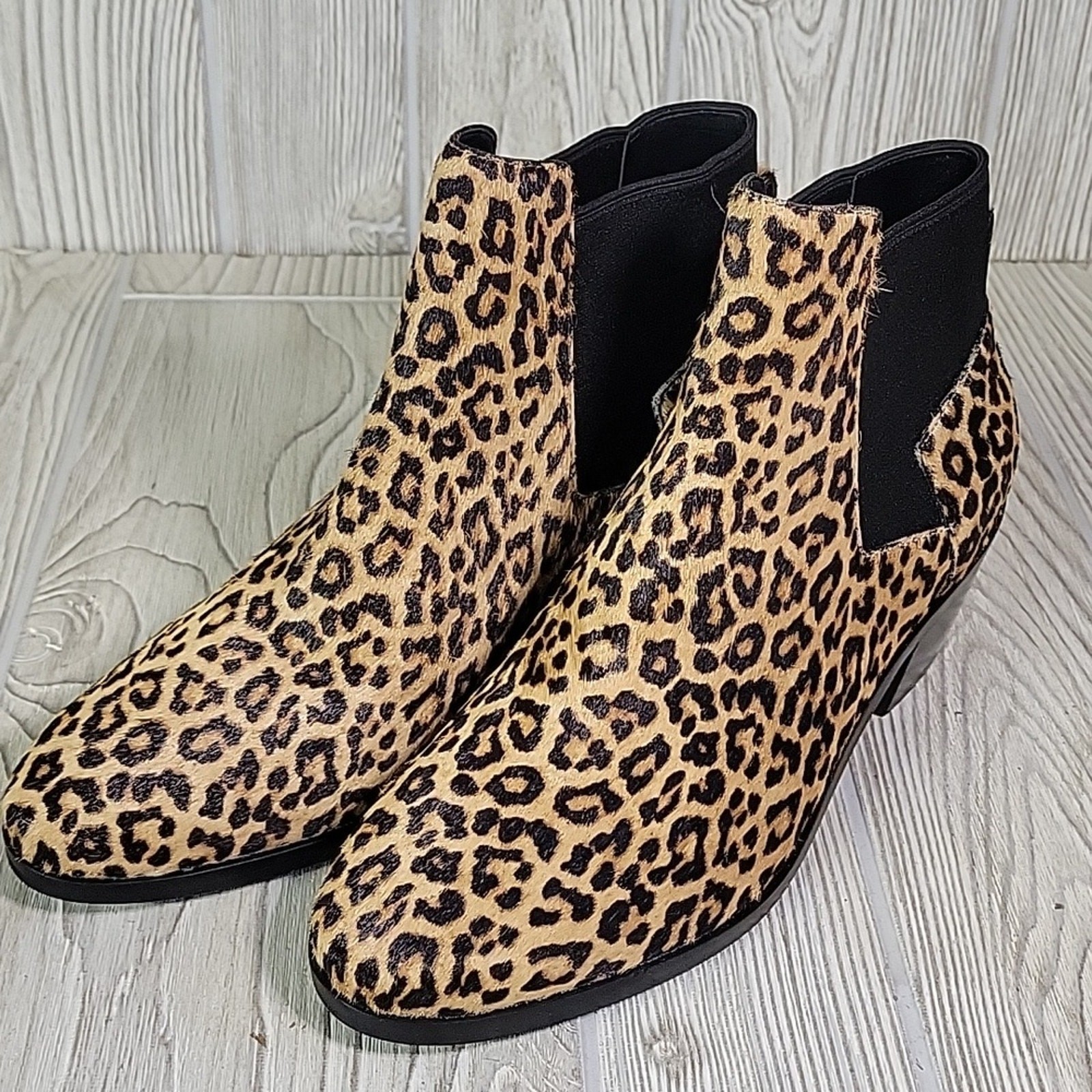 Cole Haan Grand 360 Gia Animal Print Calf Skin Ankle Boots Womens Size 7.5 NEW