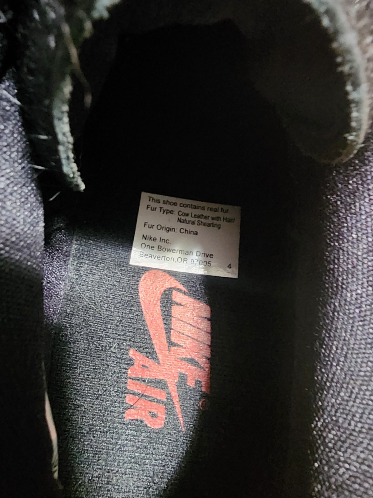Nike Air Jordan 1 Brooklyn Low Pony Hair Shoe US Size 11 IB7210-006 # 297-56