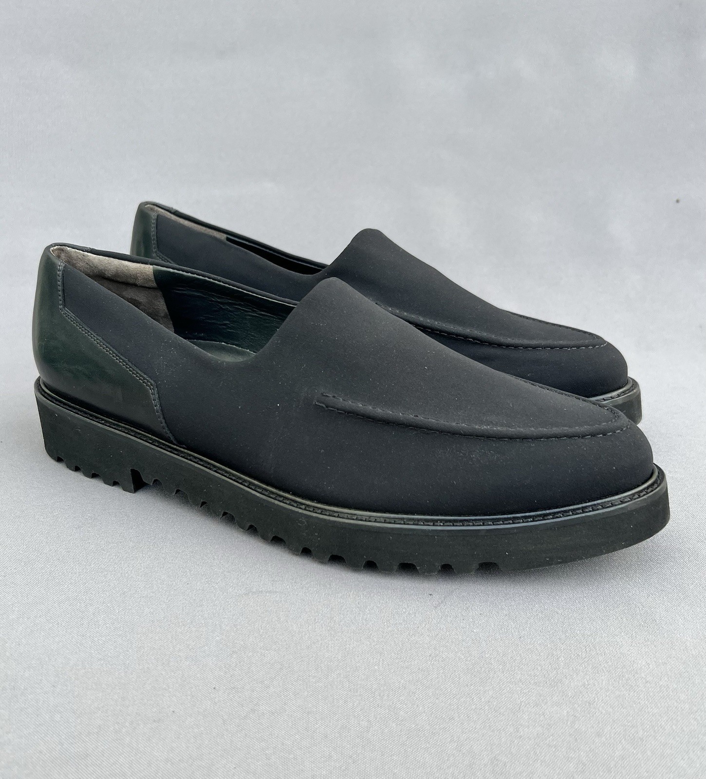PAUL GREEN Women’s Rosa Loafer Black Textile/Leather 10 US Size NEW