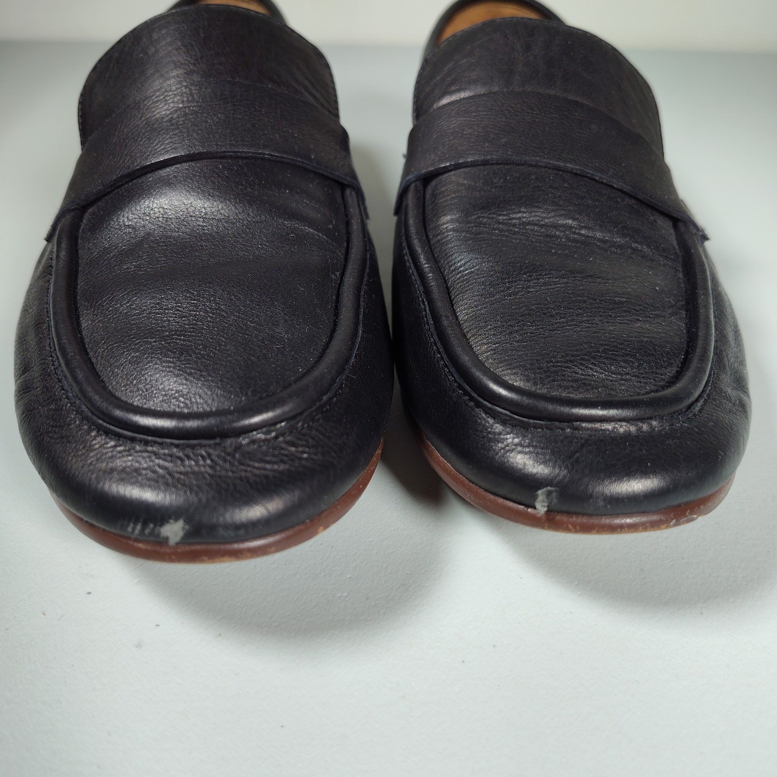 Madewell The Lacey Loafer True Black Leather Penny Loafer Womens size 8.5 NN049