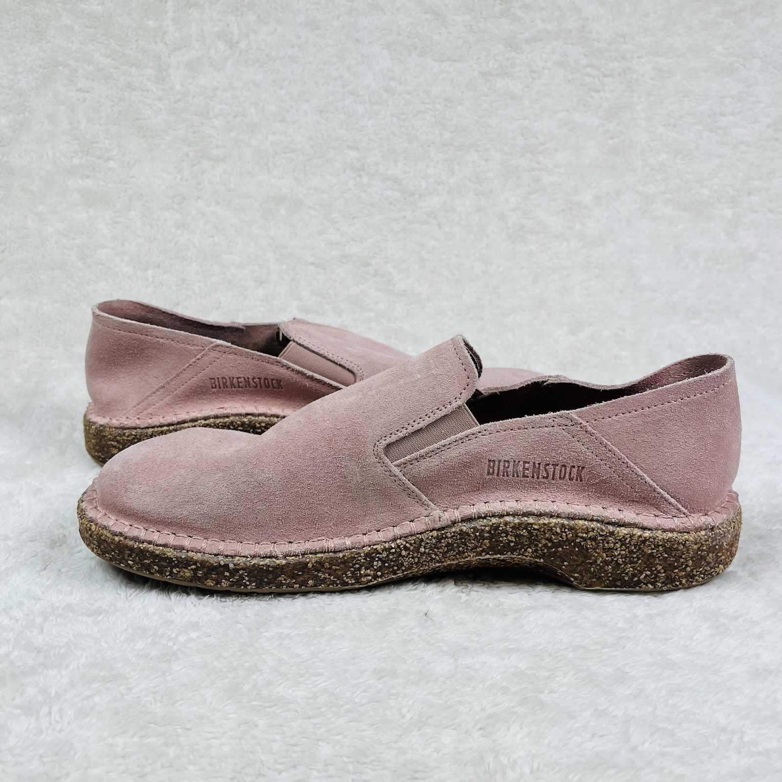 Birkenstock Callan Slip On Clog Pink Suede Womens 39 EU | 8 US Medium/Narrow