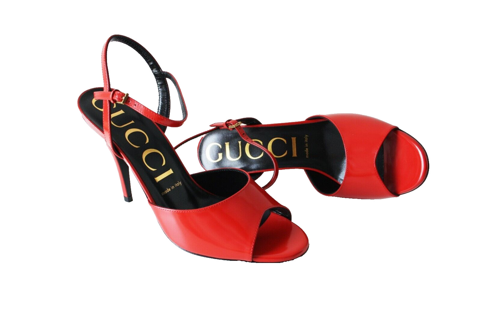 Gucci 603375 sandals patent leather size 39-40 red