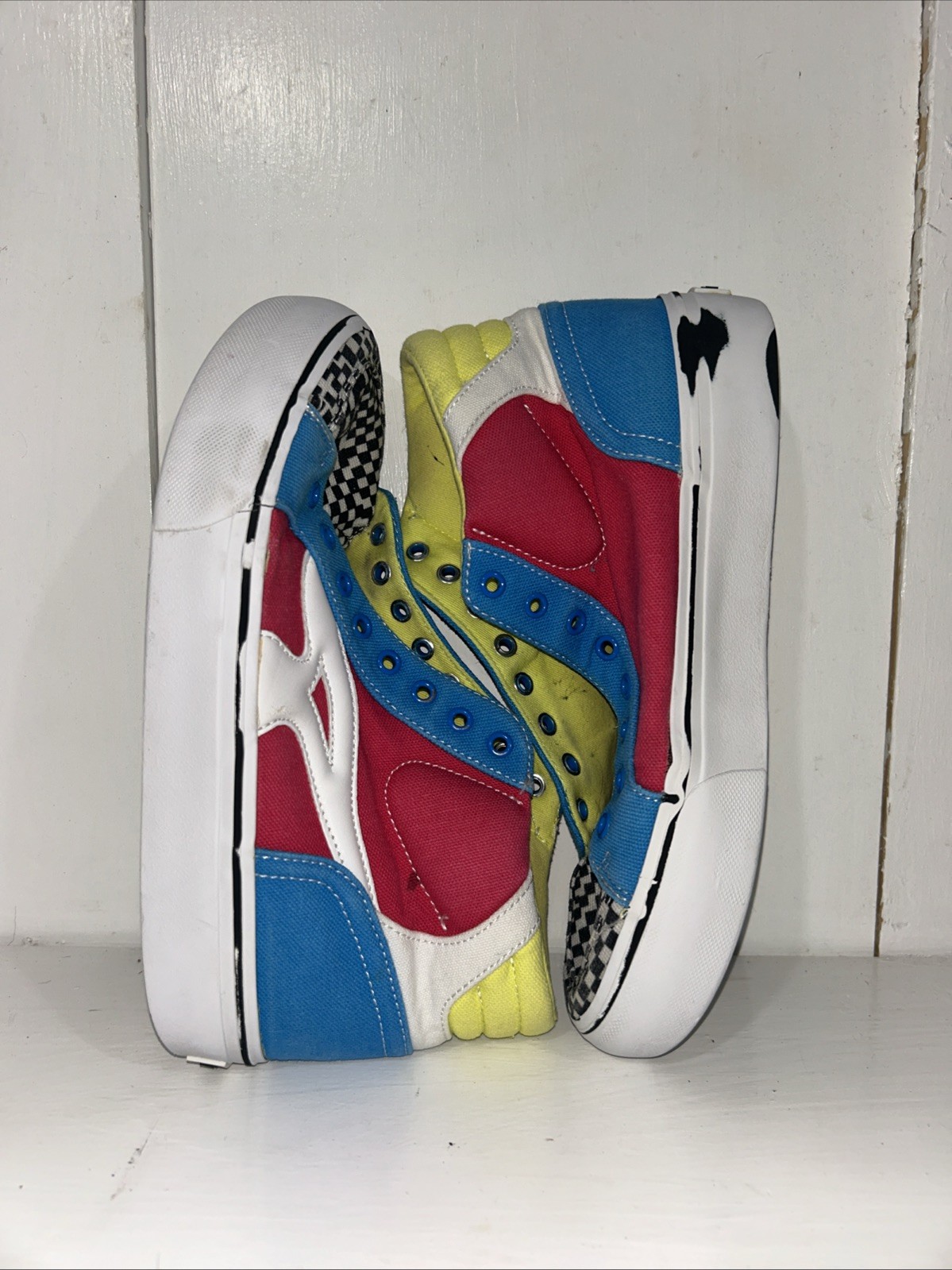 Airwalk Aurora Hi Top Sneaker Shoes Women’s 7 M Multicolor Checkered Skater