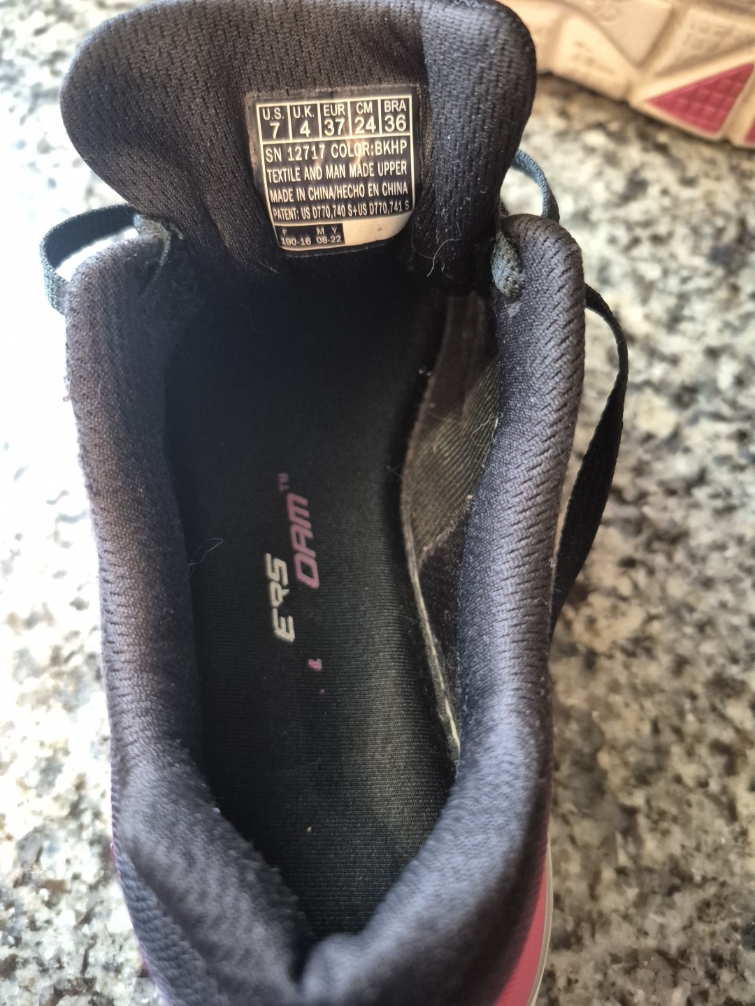 Skechers/Memory Foam Sneakers/ Women’s Size 7/Black-Pink/SEE DESCRIPTION/