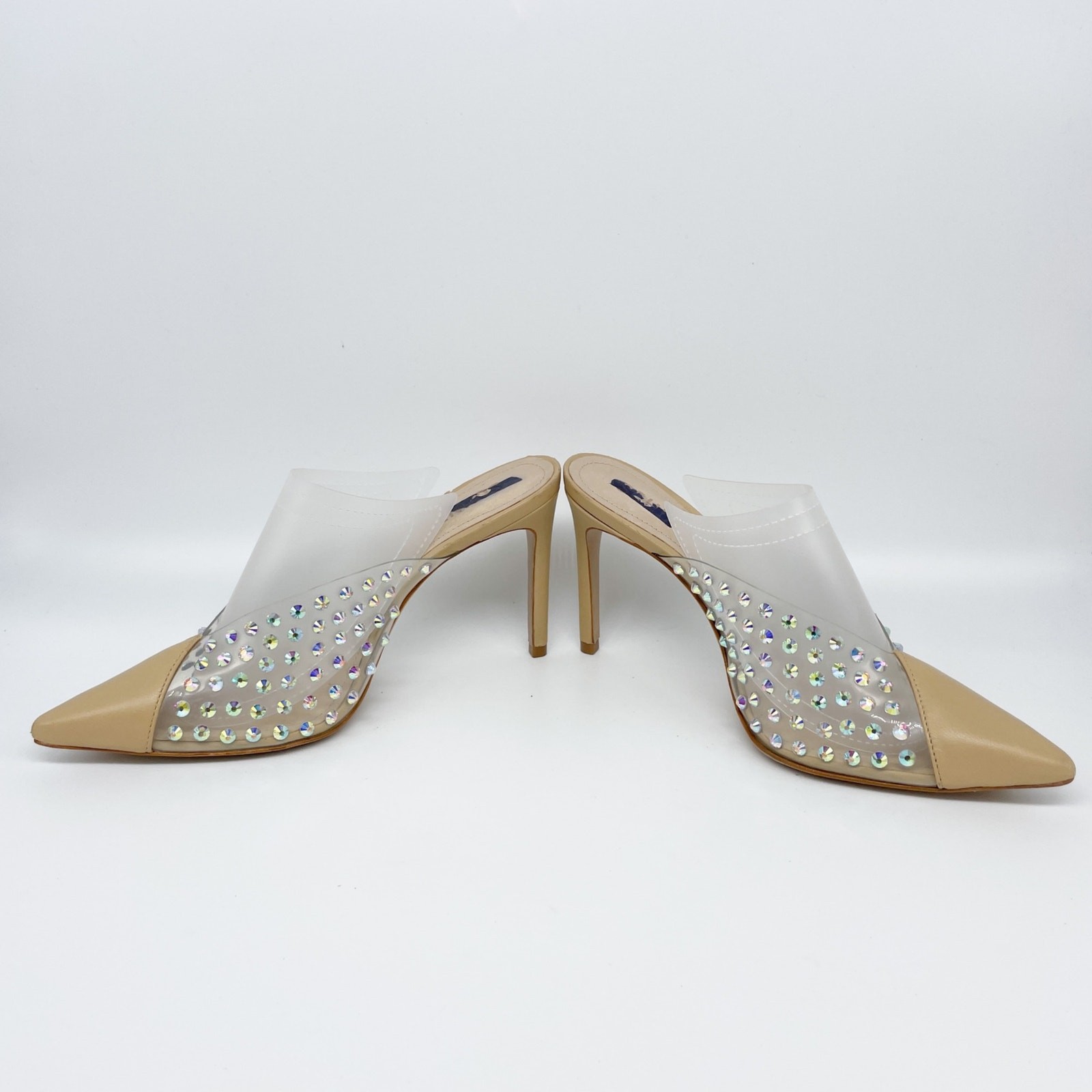 Schultz Women’s Vinyl Greece Iridescent Gems Pump Nude Size 7B