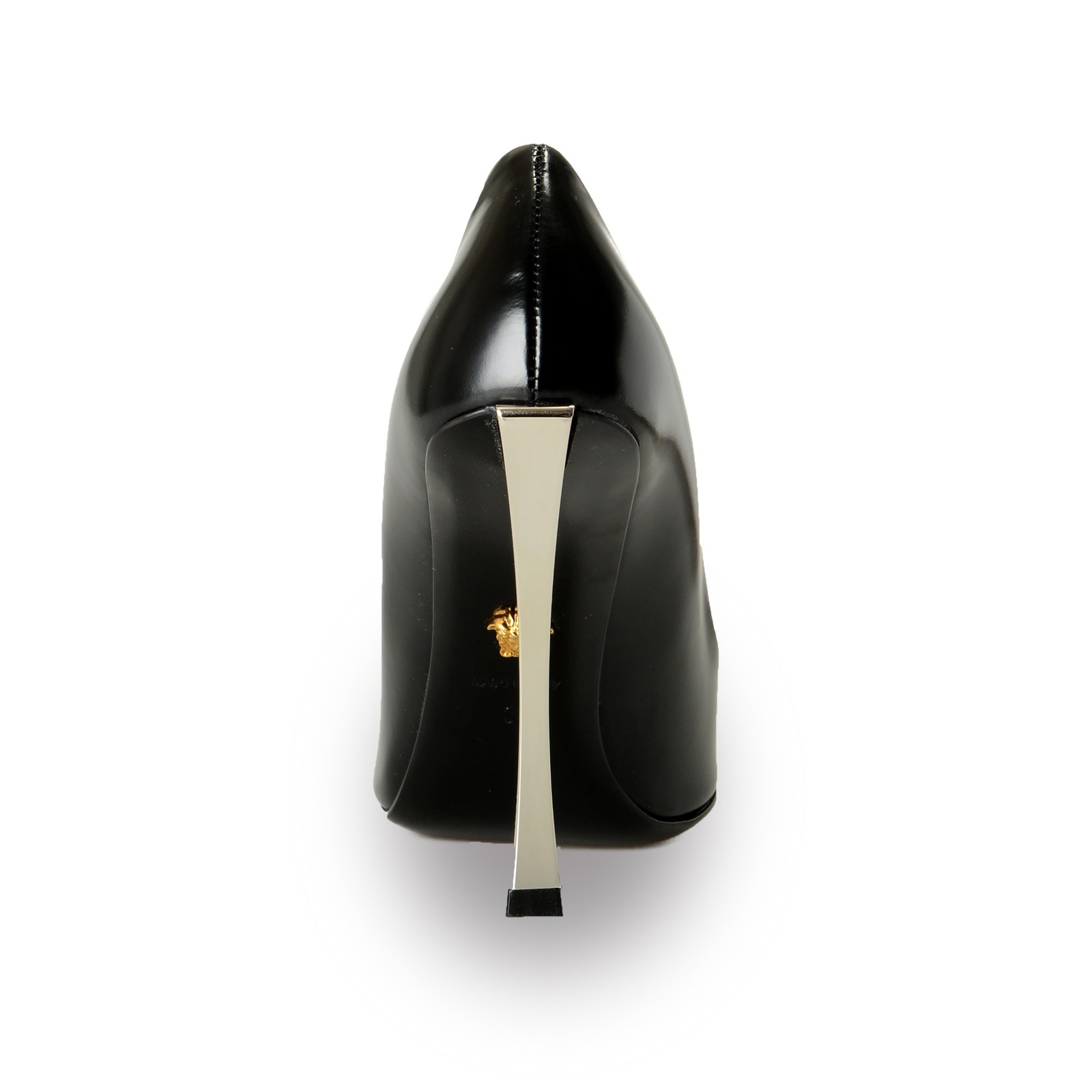 Versace Women’s Black 100% Leather High Heel Stilettos Pumps Shoes US 6 IT 36