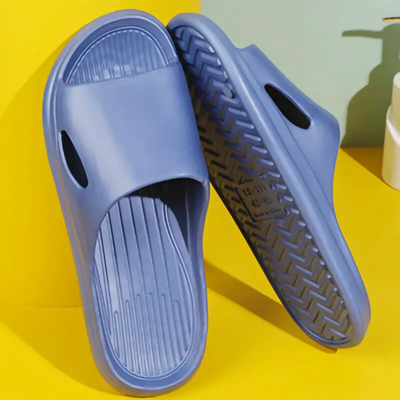 Unisex Slides Slippers, Summer Lightweight Non Slip Shoes For Indoor Outdor
