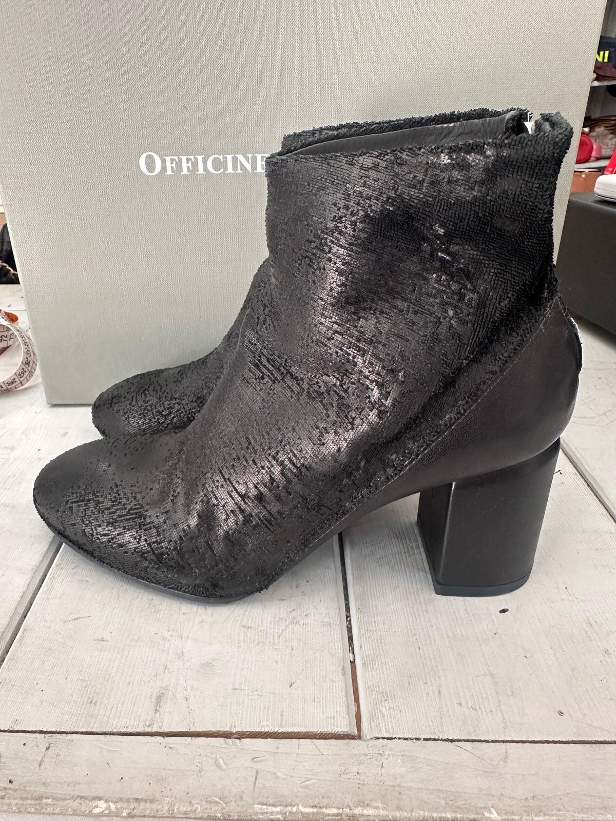 Officine Creative Boot Genuine Leather Women Black Size Eu37 Heel 3 1/8in OF287