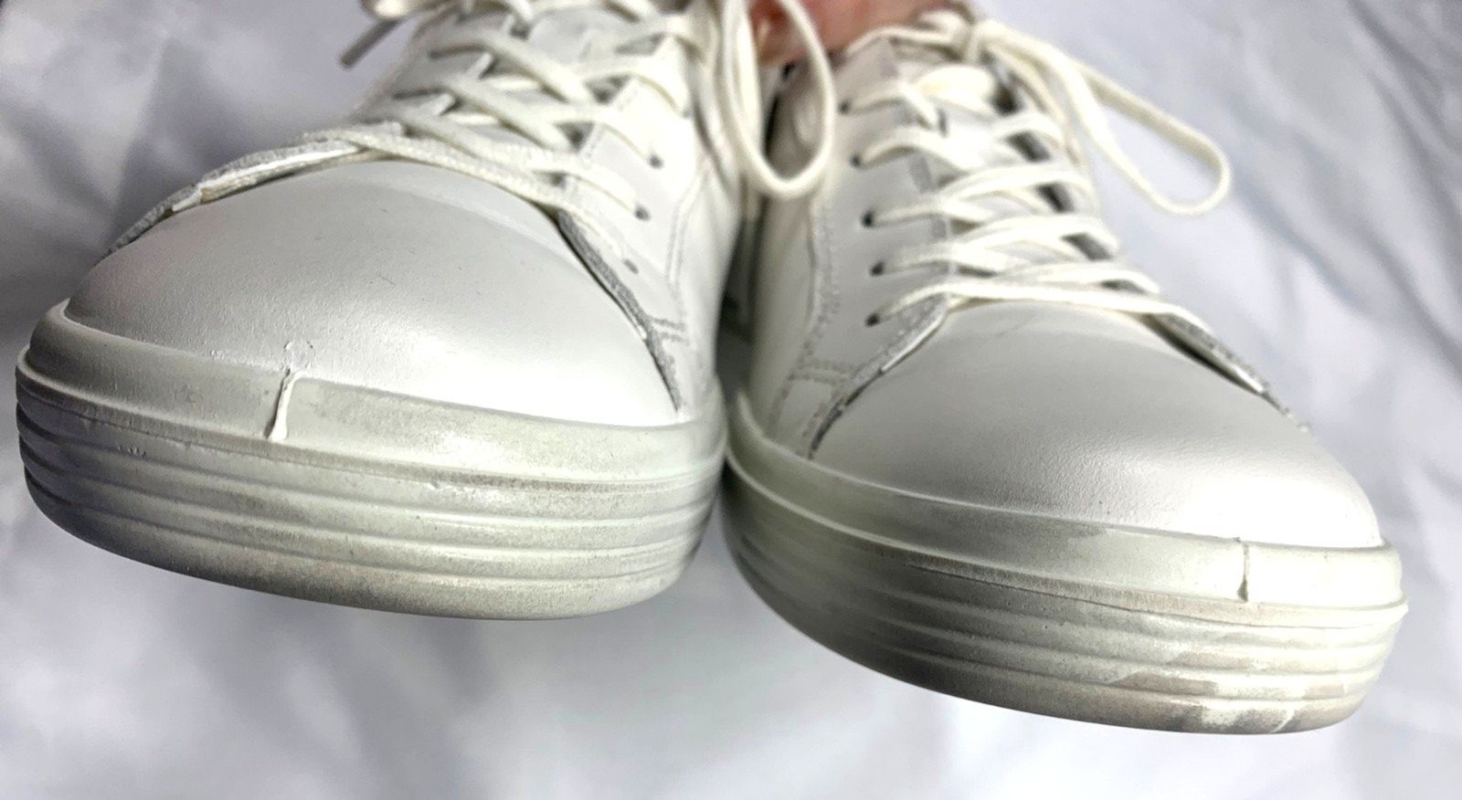 Ecco Soft Classic White Leather Sneakers Women’s Size US 10 – 10.5 EU 41